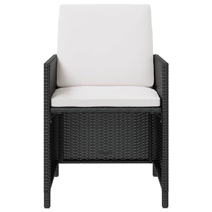 vidaXL Set di mobili da giardino con tavolo e sedie da esterno, set da pranzo in polyrattan