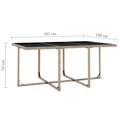 vidaXL Set di mobili da giardino con tavolo e sedie da esterno, set da pranzo in polyrattan