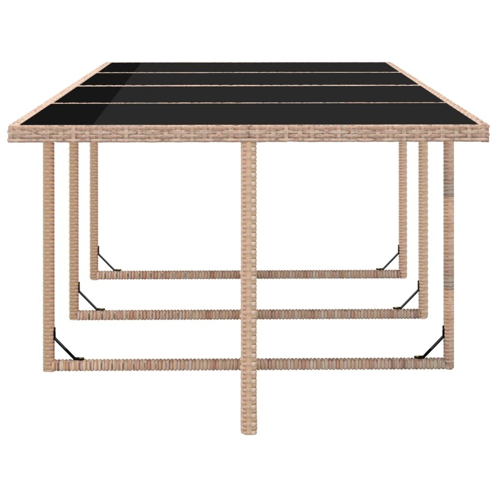 vidaXL Set di mobili da giardino con tavolo e sedie da esterno, set da pranzo in polyrattan