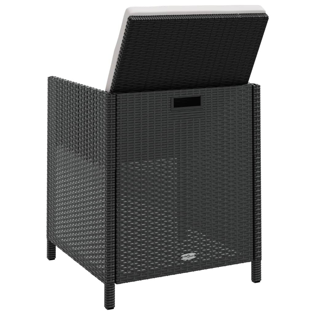 vidaXL Set di mobili da giardino con tavolo e sedie da esterno, set da pranzo in polyrattan