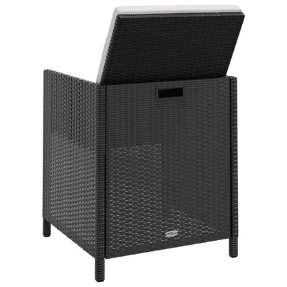 vidaXL Set di mobili da giardino con tavolo e sedie da esterno, set da pranzo in polyrattan