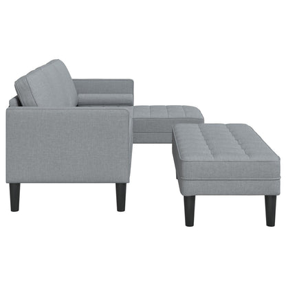 vidaXL Set Divano 2/3 Pezzi con Cuscini Tessuto Nero/Grigio Scuro/Grigio Chiaro - 68,1 x 51,6 x 26,4