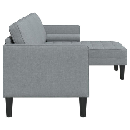 vidaXL Set Divano 2/3 Pezzi con Cuscini Tessuto Nero/Grigio Scuro/Grigio Chiaro - 68,1 x 51,6 x 26,4