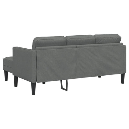 vidaXL Set Divano 2/3 Pezzi con Cuscini Tessuto Nero/Grigio Scuro/Grigio Chiaro - 68,1 x 51,6 x 26,4