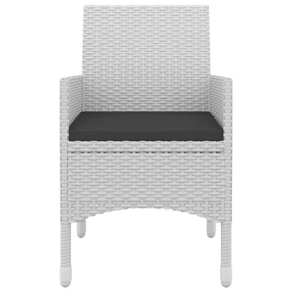 vidaXL Set da pranzo per patio con tavolo e sedie da esterno in polyrattan e vetro