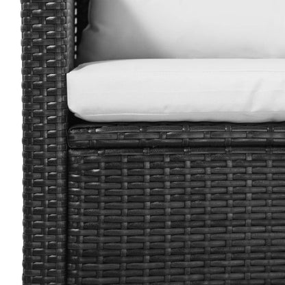 vidaXL Set da giardino con divano componibile e tavolo in rattan - 47,2 x 27,6 x 26