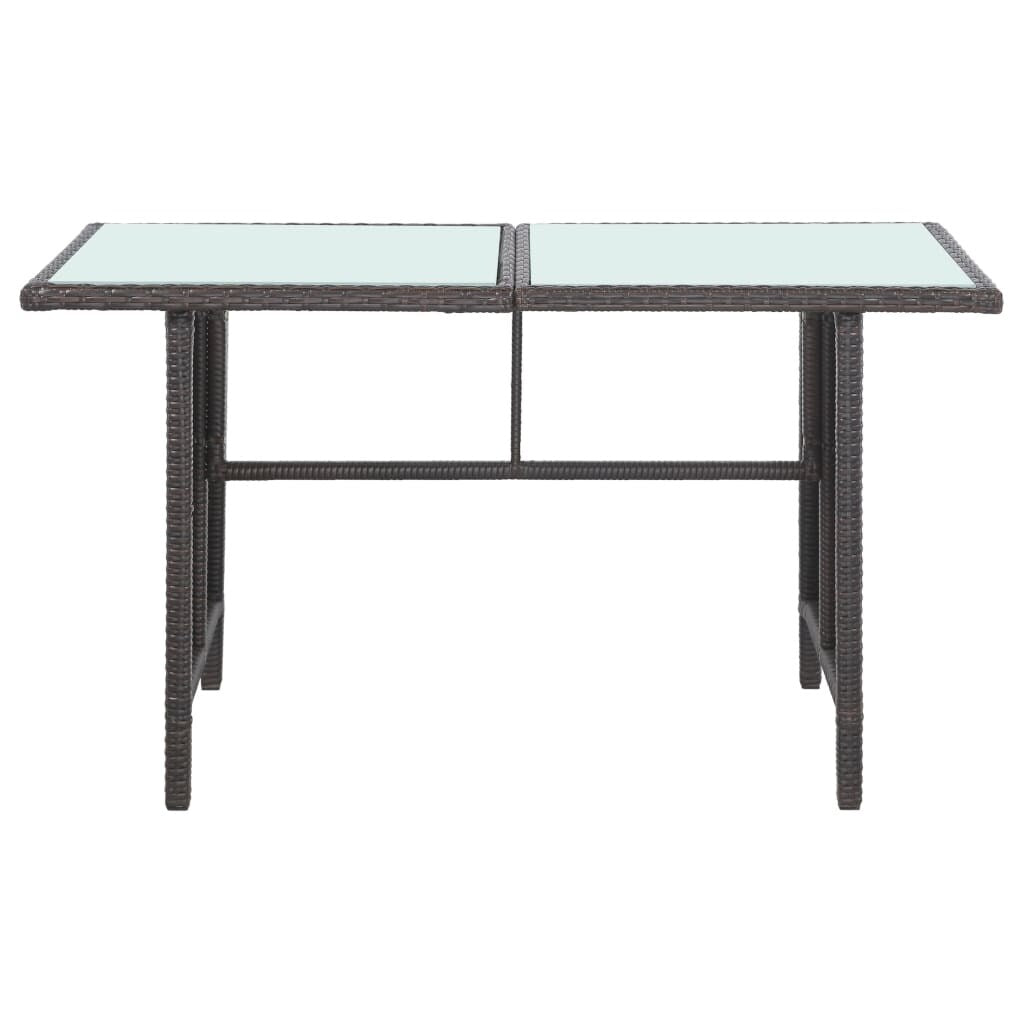 vidaXL Set da giardino con divano componibile e tavolo in rattan - 47,2 x 27,6 x 26