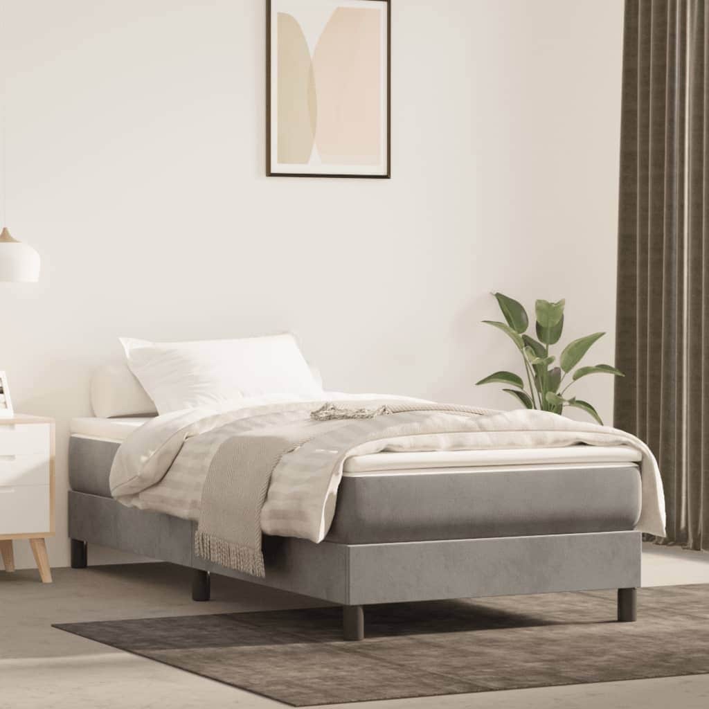 vidaXL Struttura Letto Box Spring Piattaforma Letto con Materasso per Camera da Letto Velluto