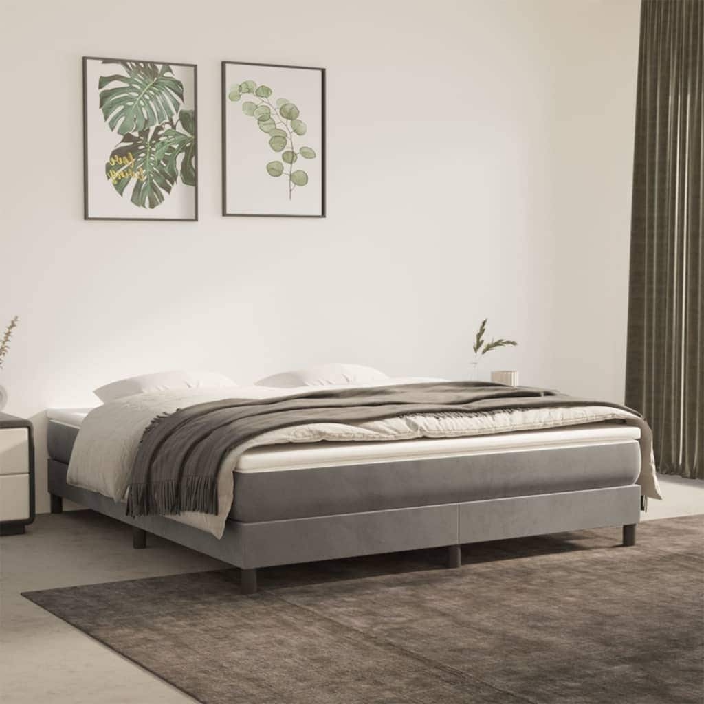 vidaXL Struttura Letto Box Spring Piattaforma Letto con Materasso per Camera da Letto Velluto