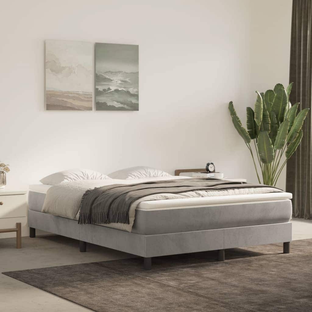 vidaXL Struttura Letto Box Spring Piattaforma Letto con Materasso per Camera da Letto Velluto