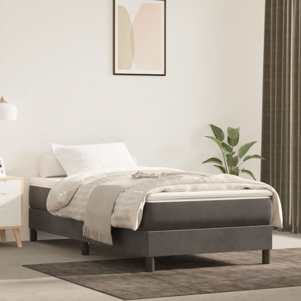 vidaXL Struttura Letto Box Spring Piattaforma Letto con Materasso per Camera da Letto Velluto