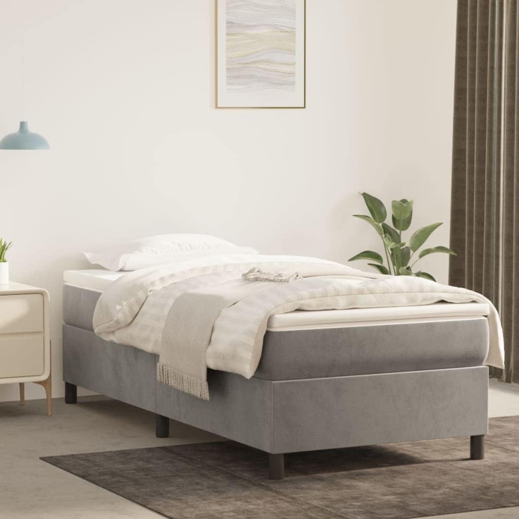 vidaXL Struttura Letto Box Spring Piattaforma Letto con Materasso per Camera da Letto Velluto