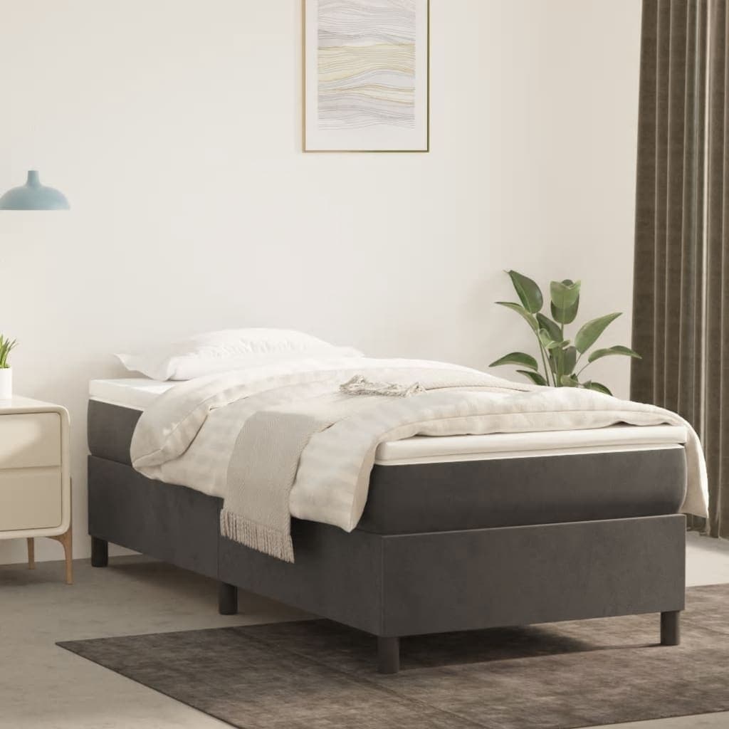 vidaXL Struttura Letto Box Spring Piattaforma Letto con Materasso per Camera da Letto Velluto