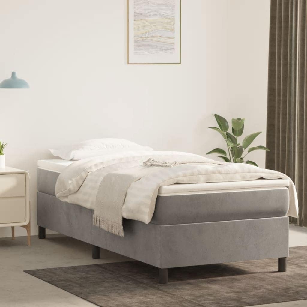 vidaXL Struttura Letto Box Spring Piattaforma Letto con Materasso per Camera da Letto Velluto