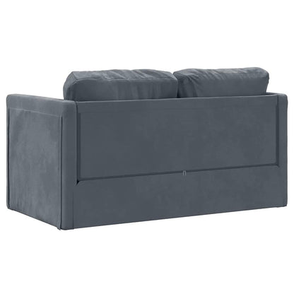 vidaXL Divano letto da pavimento grigio scuro in velluto compatto - 48,0 x 48,0 x 21,7 cm