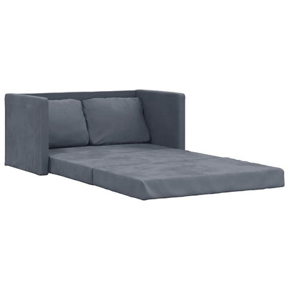 vidaXL Divano letto da pavimento grigio scuro in velluto compatto - 48,0 x 48,0 x 21,7 cm