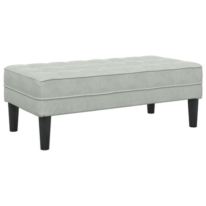 vidaXL Divano da giardino a L in velluto nero/grigio scuro/grigio chiaro - 68,1 x 51,6 x 26,4