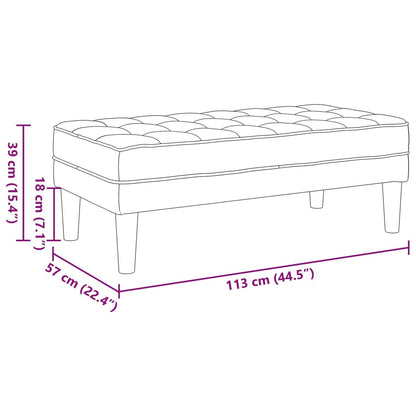 vidaXL Divano da giardino a L in velluto nero/grigio scuro/grigio chiaro - 68,1 x 51,6 x 26,4