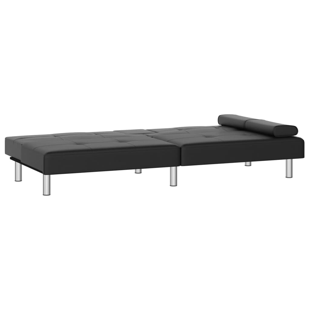 vidaXL Divano Letto Pieghevole con Portabicchieri in Similpelle - 78,7 x 35 x 27,6 cm