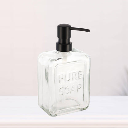 Dispenser di sapone in vetro vintage PURE SOAP 18 FL OZ - 18 Fl Oz