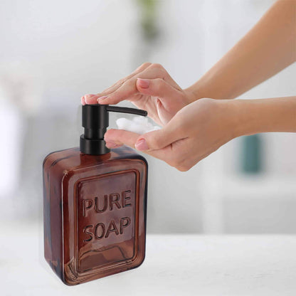Dispenser di sapone in vetro vintage PURE SOAP 18 FL OZ - 18 Fl Oz