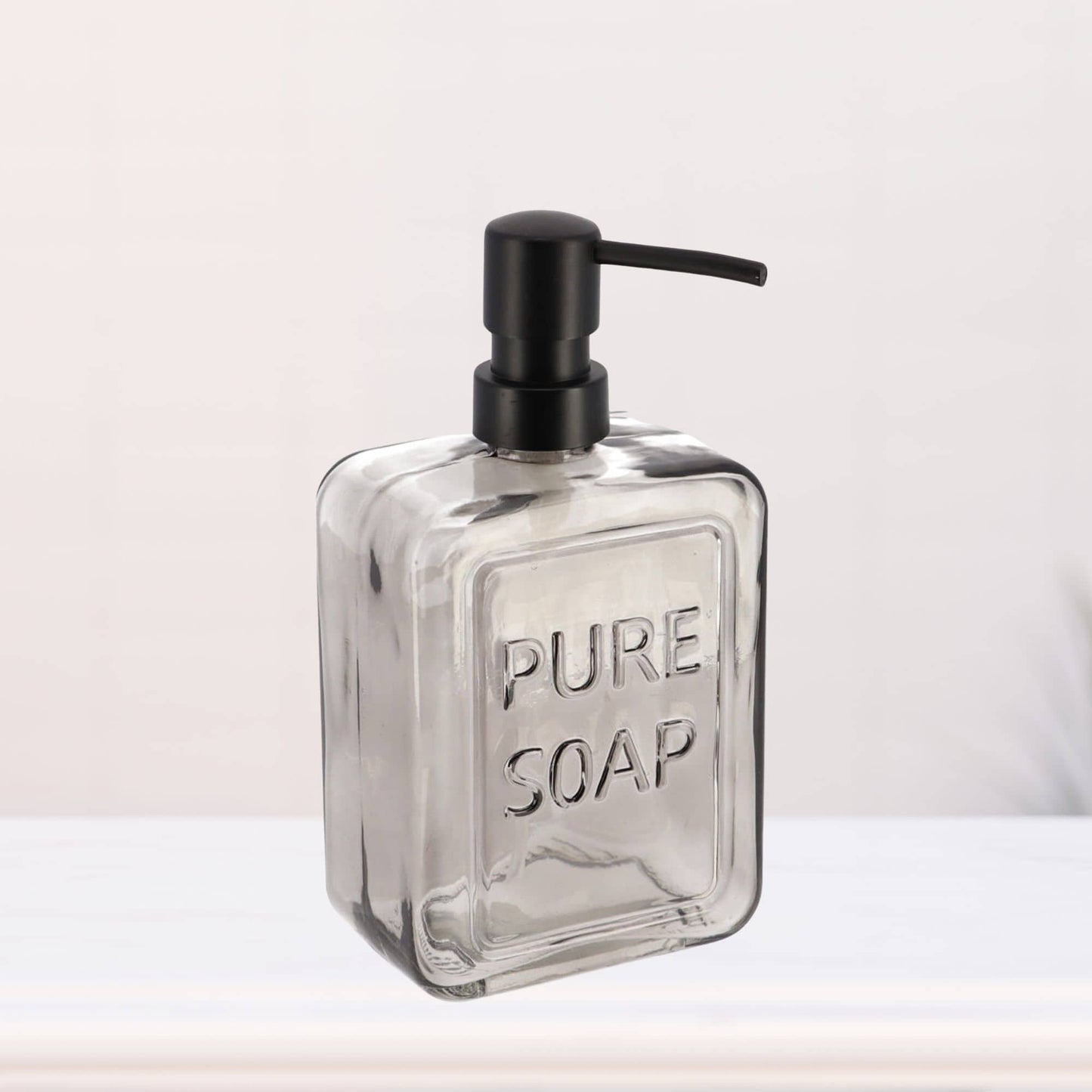 Dispenser di sapone in vetro vintage PURE SOAP 18 FL OZ - 18 Fl Oz